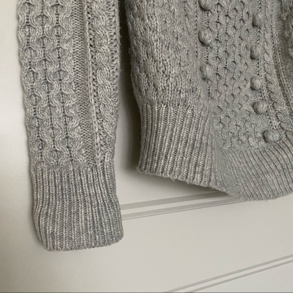 J.CREW Popcorn Cable Knit Sweater in Grey - Picture 6 of 7